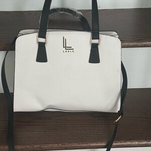 Loulu Classic Black and White Satchel